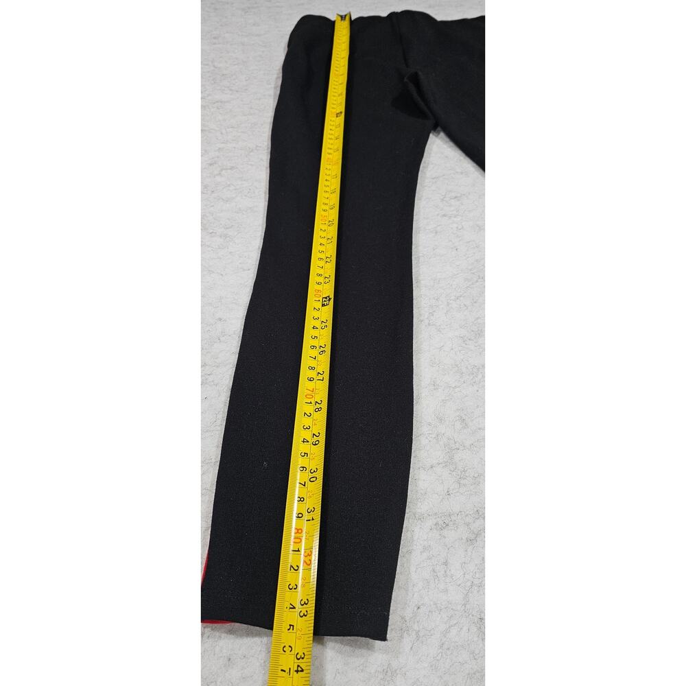 Lauren Ralph Lauren Side-Stripe Ponte Leggings, Black/Red, Black Label, Sz S - Picture 9 of 10